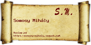 Somosy Mihály névjegykártya