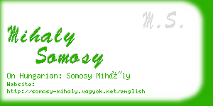 mihaly somosy business card